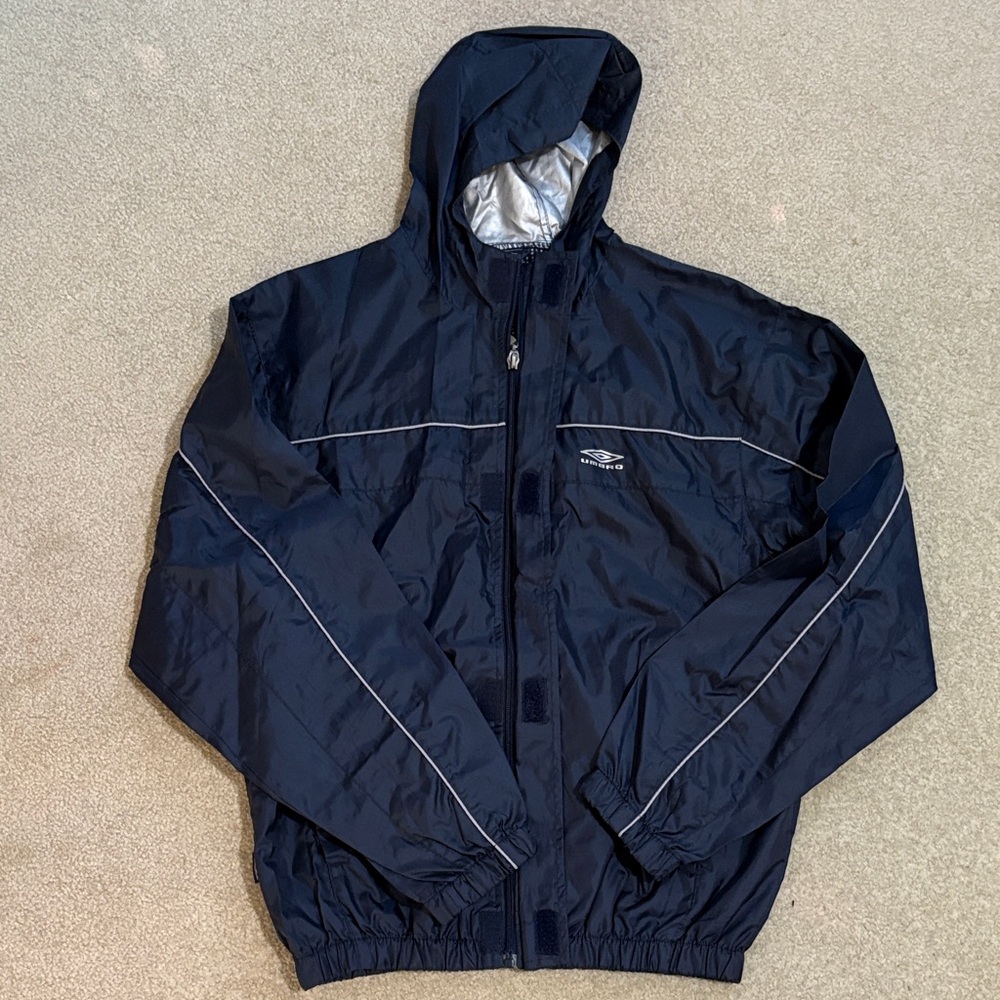 Umbro Dark Blue Hooded Windbreaker